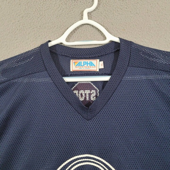 Vintage Alpha AHL Jersey Extra Large Blue Mesh Arch Hockey 90s‎ Sportswear - Picture 3 of 12